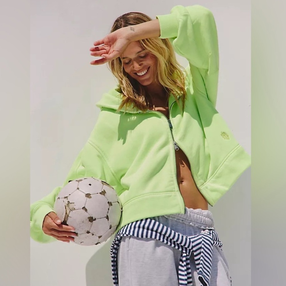 NWT free people a cut above zip up hoodie size medium